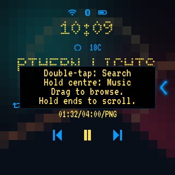 A contextual hint in Null explains its navigation handle